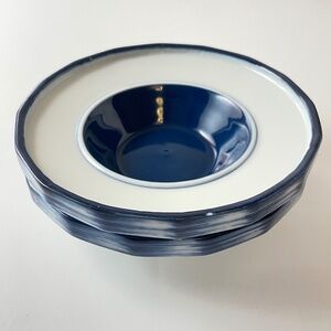 VTG Royal Tokyo Ceramic Blue & White Dipping Dish Made in Japan Set of 2